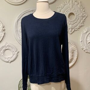 Alternative Dark Blue Long Sleeve Women's Top